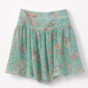 GAP Green Floral A-Line Skirt Women’s Size 4 Lined